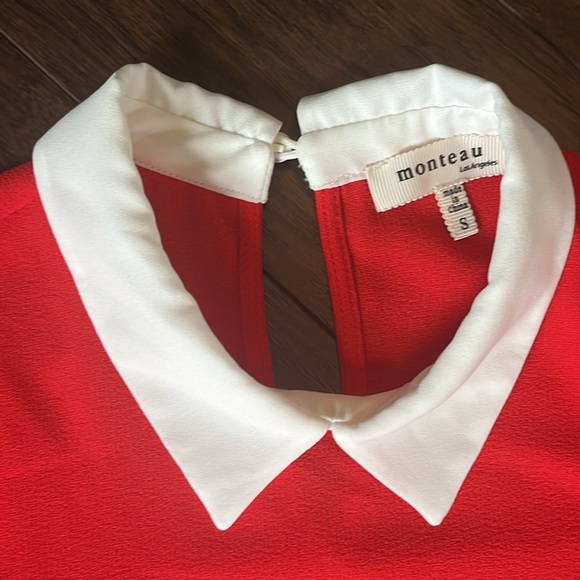 Monteau red scalloped shirt - Picture 2 of 4